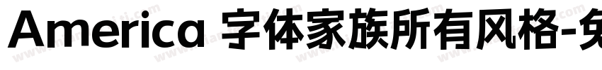 America 字体家族所有风格字体转换